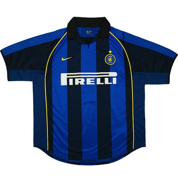 Tailandia Camiseta Inter Milan 1ª Kit Retro 2001 2002 Azul